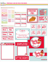 Load image into Gallery viewer, The Double Dip Diner Add On Printable Pack for RED/BLUE Diner- Instant Digital Download