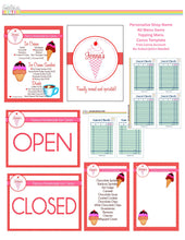 Load image into Gallery viewer, Ice Cream Parlor- Personalized Digital Printable Download (Canva Templet+Printable)