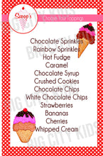 Load image into Gallery viewer, Ice Cream Parlor- Personalized Digital Printable Download (Canva Templet+Printable)