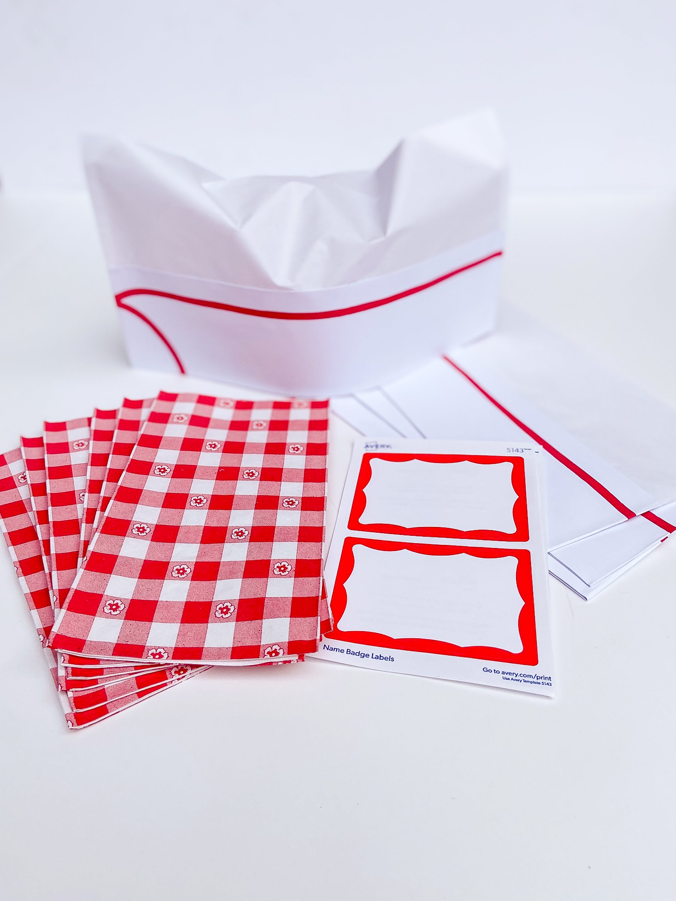 Diner Hats/ Tags/ Napinks Ad On Pack Big City Kids