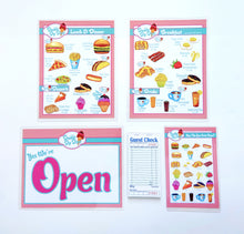 Load image into Gallery viewer, Retro Diner Pretend Restaurant Play Set- RED/BLUE

