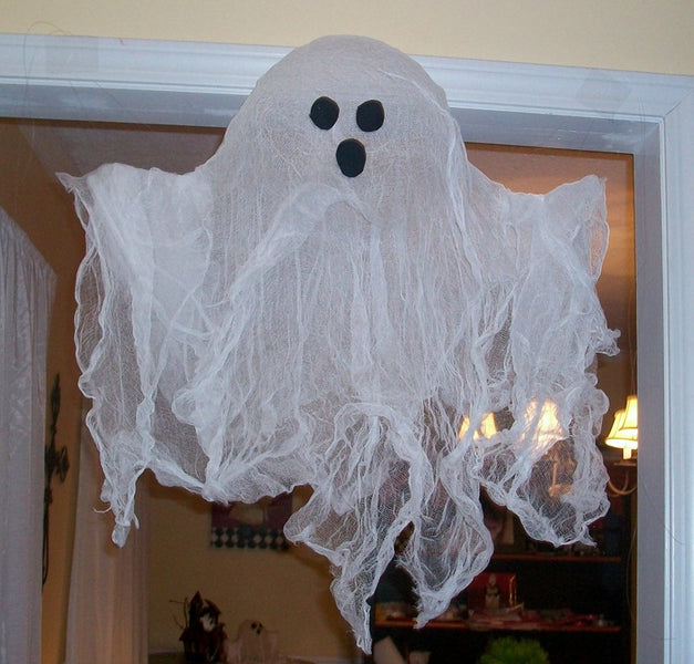 DIY Cheesecloth Ghost Tutorial for kids