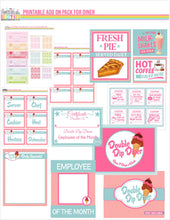 Load image into Gallery viewer, The Double Dip Diner Add On Printable Pack for PINK/BLUE Diner- Instant Digital Download
