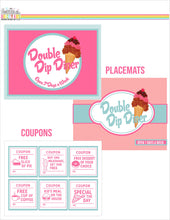 Load image into Gallery viewer, The Double Dip Diner Add On Printable Pack for PINK/BLUE Diner- Instant Digital Download
