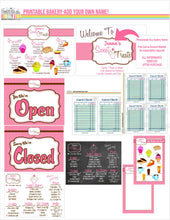 Load image into Gallery viewer, Digital Download Editable/Printable Play Bakery Set
