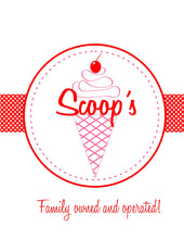 Load image into Gallery viewer, Ice Cream Parlor- Personalized Digital Printable Download (Canva Templet+Printable)

