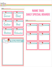Load image into Gallery viewer, The Double Dip Diner Add On Printable Pack for PINK/BLUE Diner- Instant Digital Download
