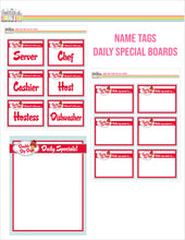 Load image into Gallery viewer, The Double Dip Diner Add On Printable Pack for RED/BLUE Diner- Instant Digital Download
