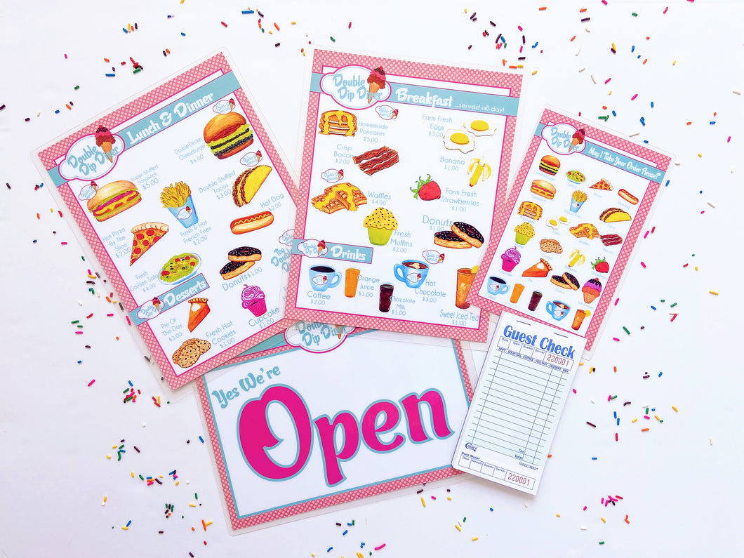 The Deluxe Diner Set Bundle-PINK/BLUE