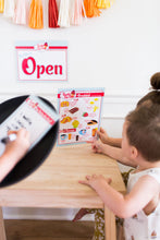 Load image into Gallery viewer, Retro Diner Pretend Restaurant Play Set- RED/BLUE
