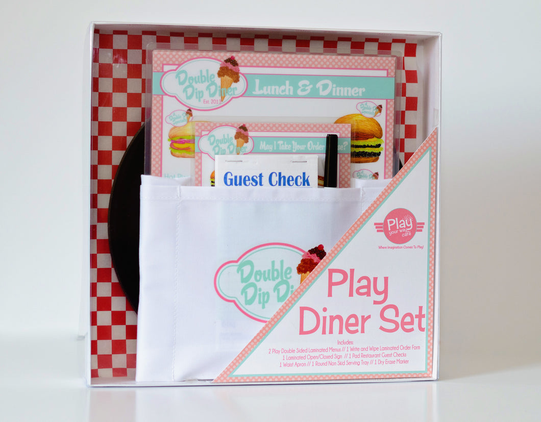 Play Diner Restaurant Gift Set-Pink/Blue